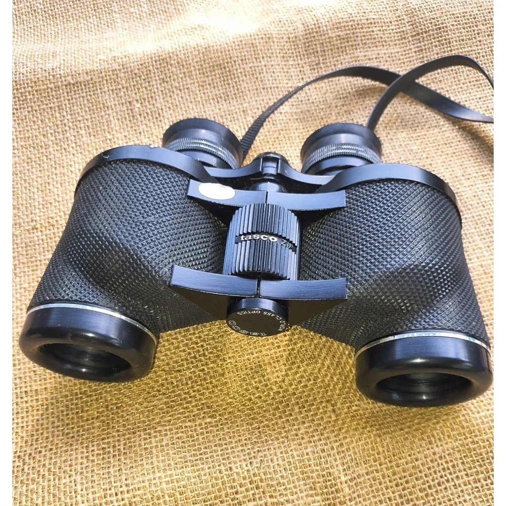 Vintage Tasco Zip 435Z Binoculars 7x35 Wide Angle Multi Coated Made In Japan